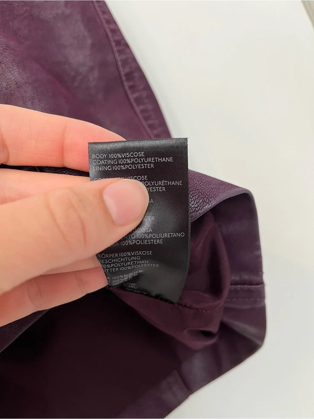 Free People Faux Leather Mini Skirt Purple coated leather size 6